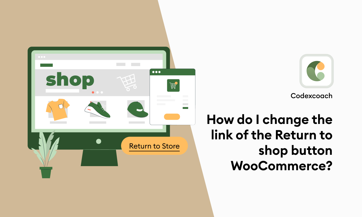 How do I change the link of the Return to shop button WooCommerce_