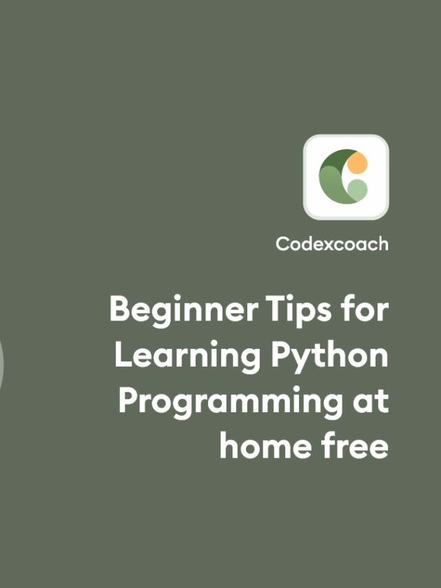 Beginner Tips for Learning Python Programming at home free
