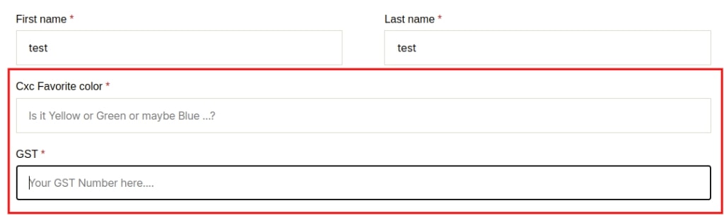 Add Two Custom Fields In Both Billing And Shipping Address