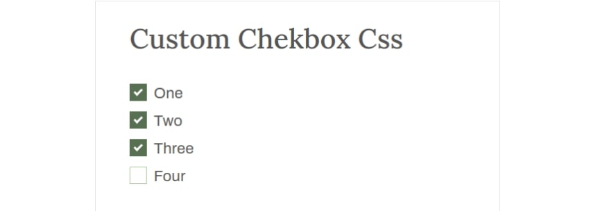 Custom Checkbox with Html And CSS