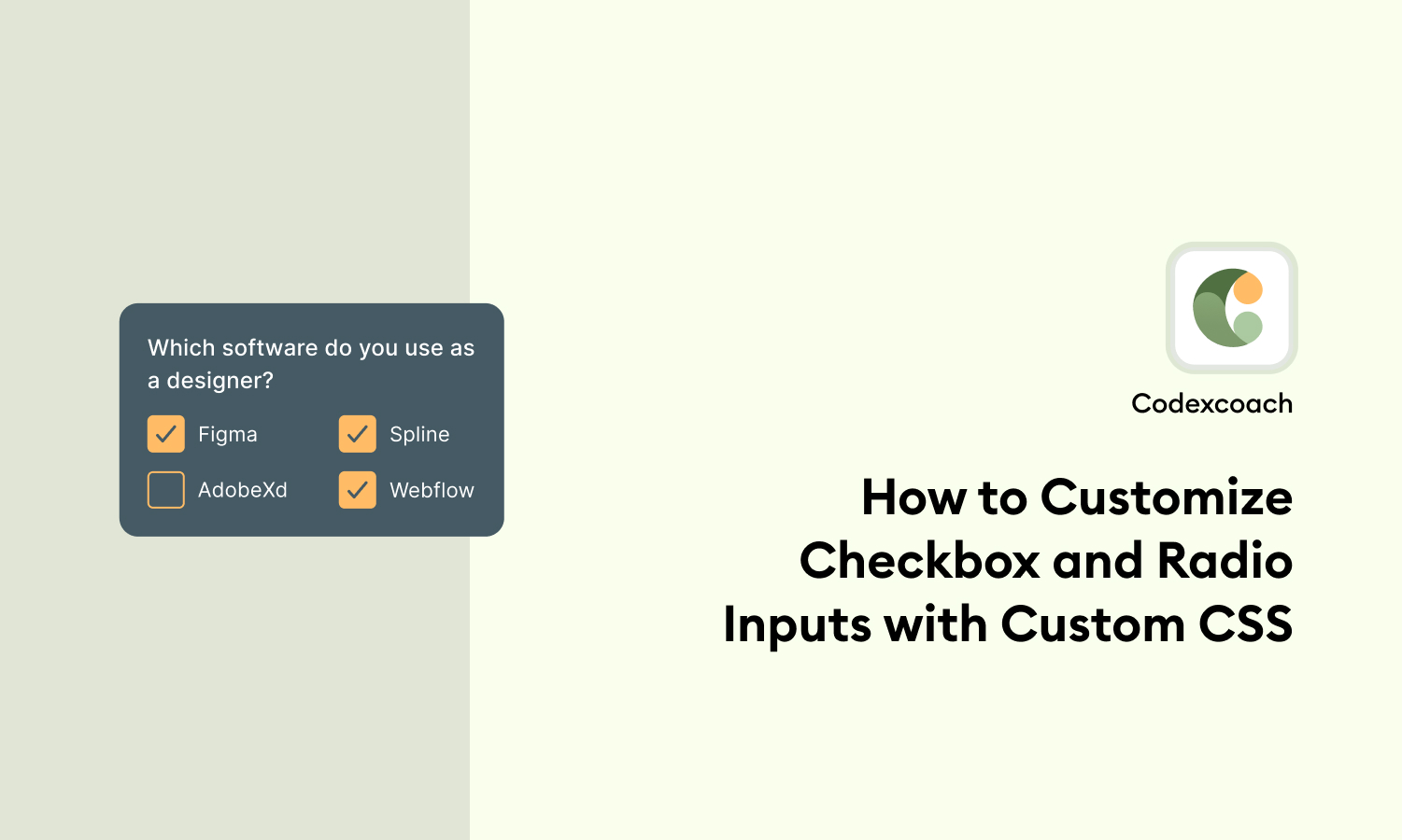 How to Customize Checkbox and Radio Inputs with Custom CSS