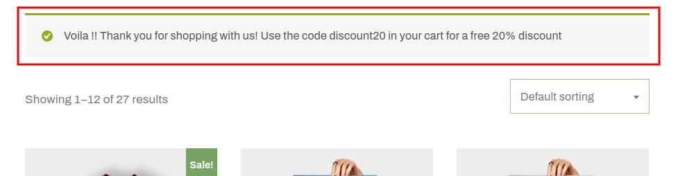How to customize the Added to Cart message