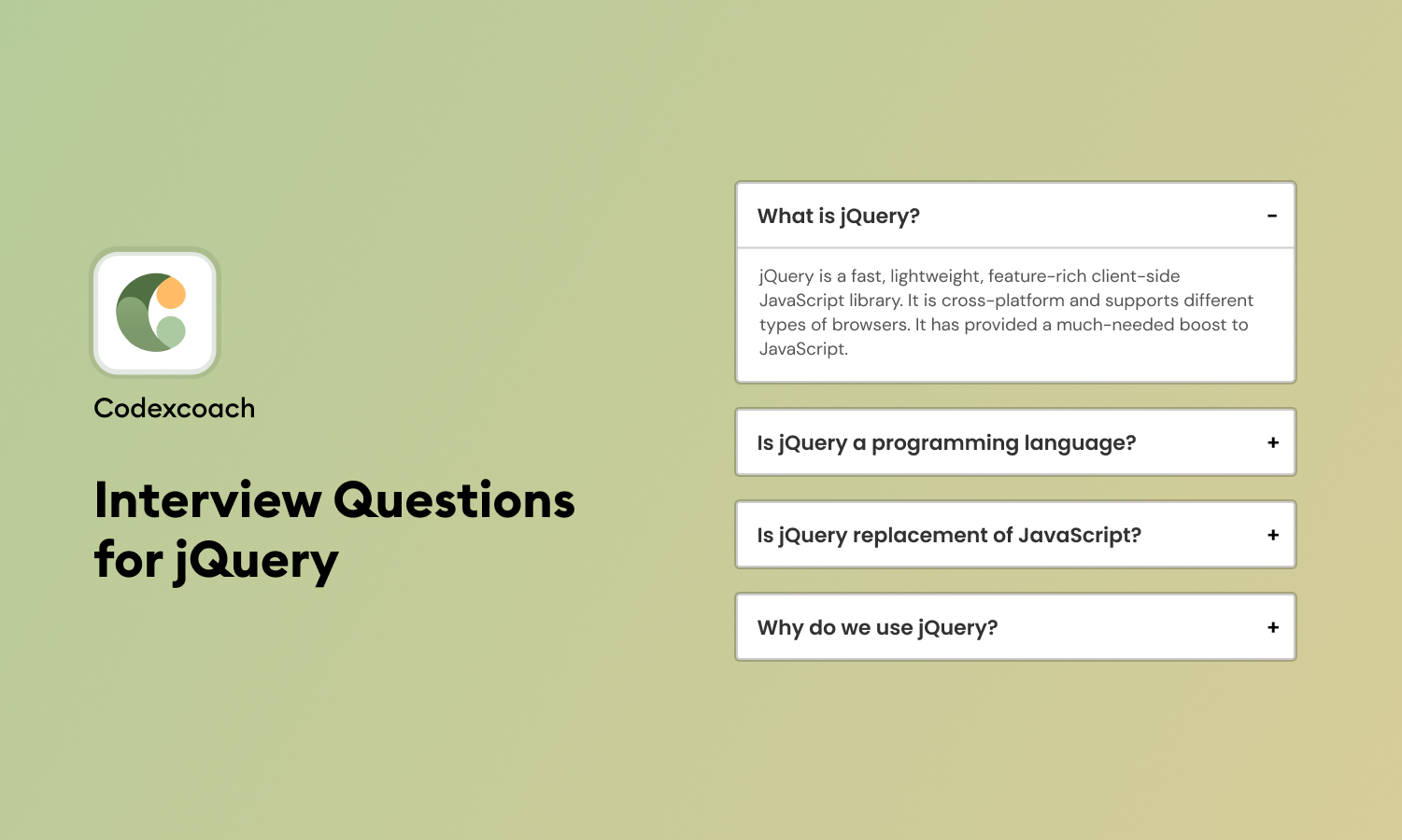 Interview Questions for JQuery