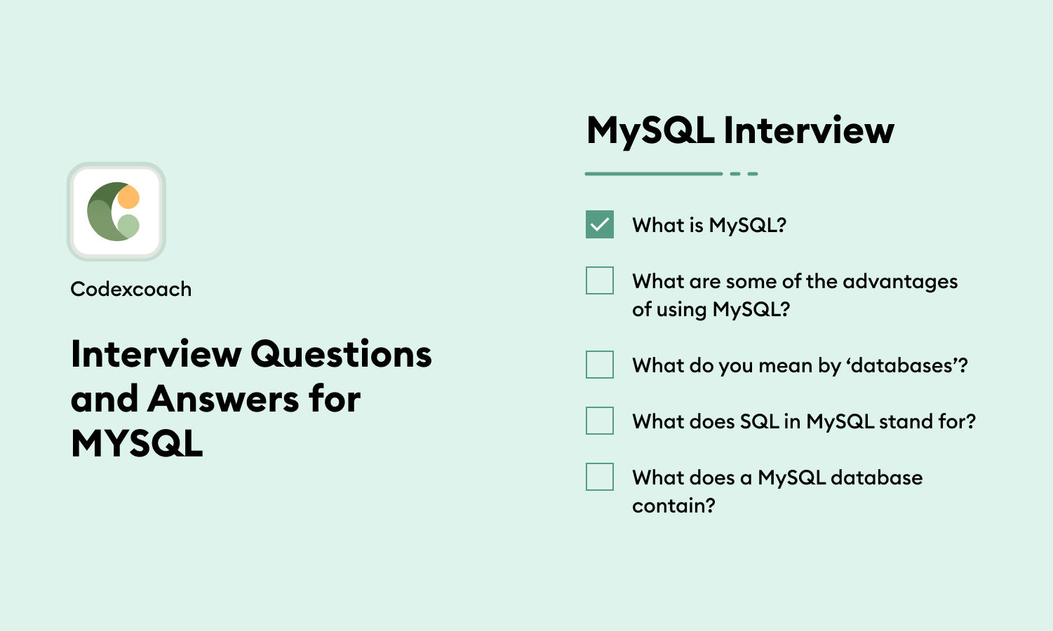 Interview Questions and Answers for MYSQL