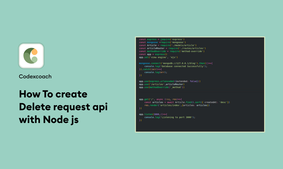 How to Make REST API Delete Function in Node.js