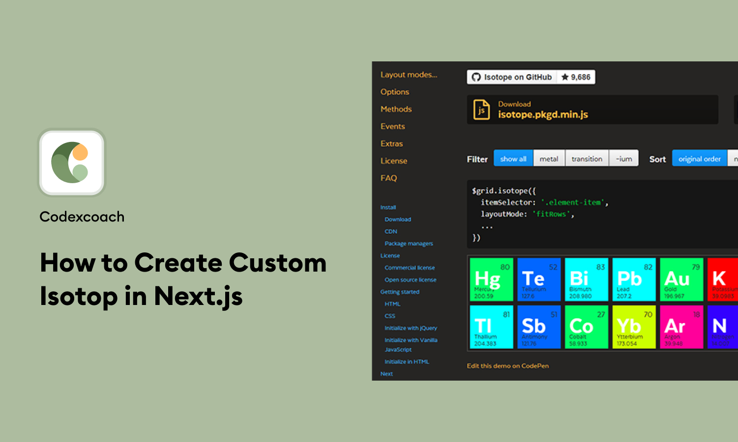 How to Create Custom Isotop in Next.js