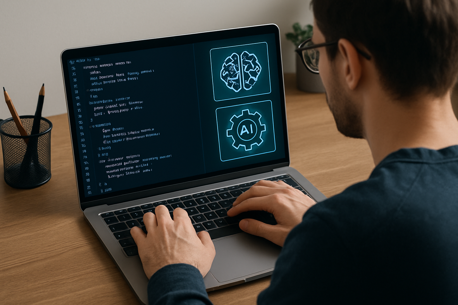 Web developer using AI tools